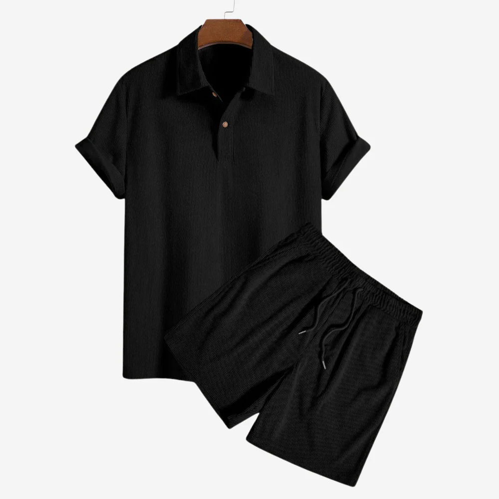Zomerset Heren – Twill Shirt met Korte Broek