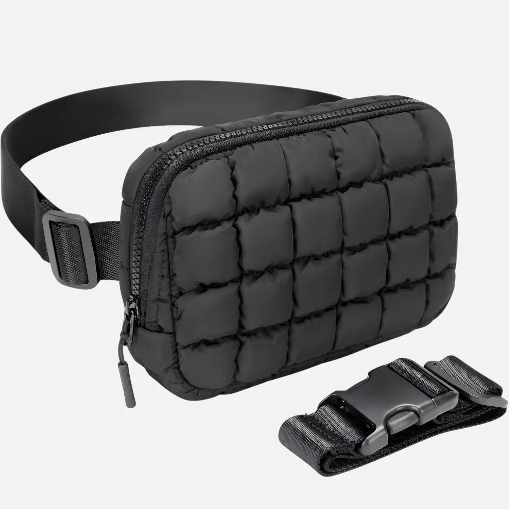 Gequilted Mini Tas met Extra-Lange Riem