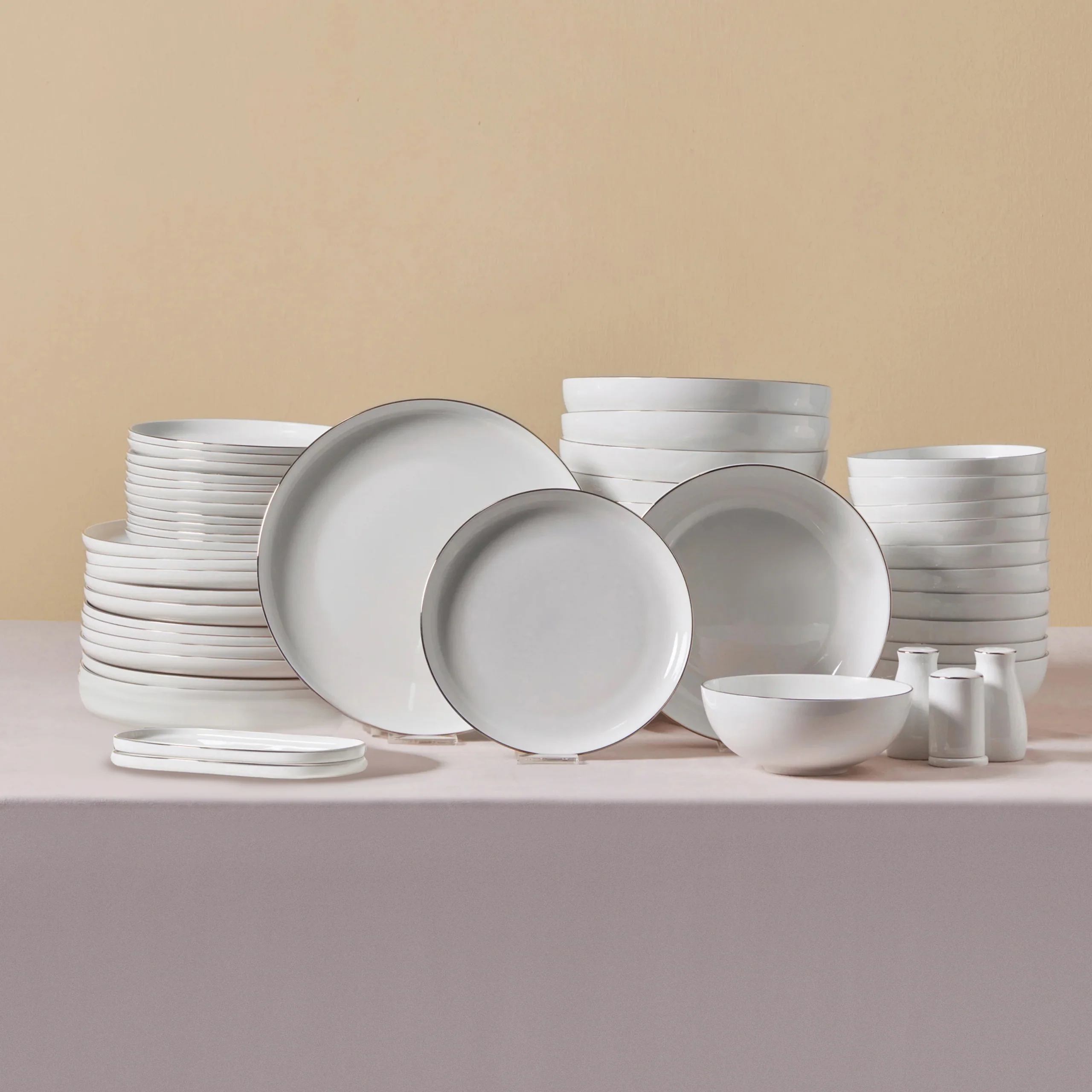 Karaca Streamline Favaro 53-Delige 12-Persoons Servies Set Platina