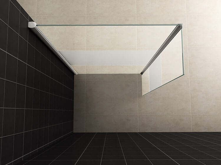 Wiesbaden Zijwand Hoekprofiel met Middenband 40×200 cm 10 mm Nano