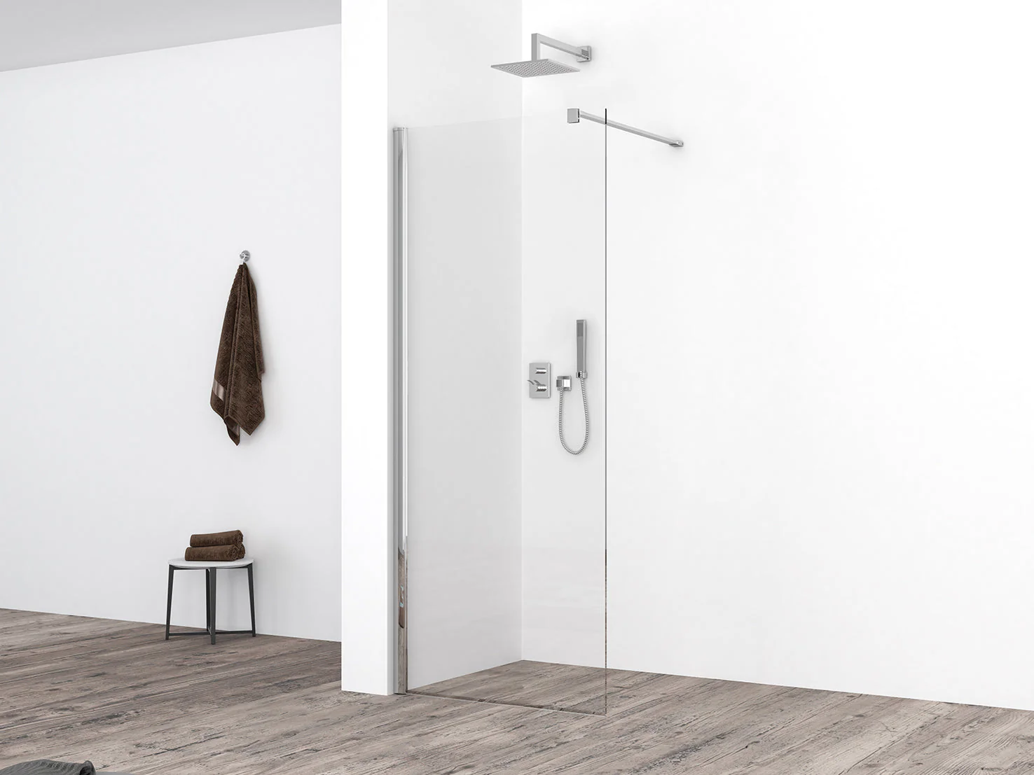 Comfort inloopdouche 600 x 2000 x 10 mm nano helder glas/chroom