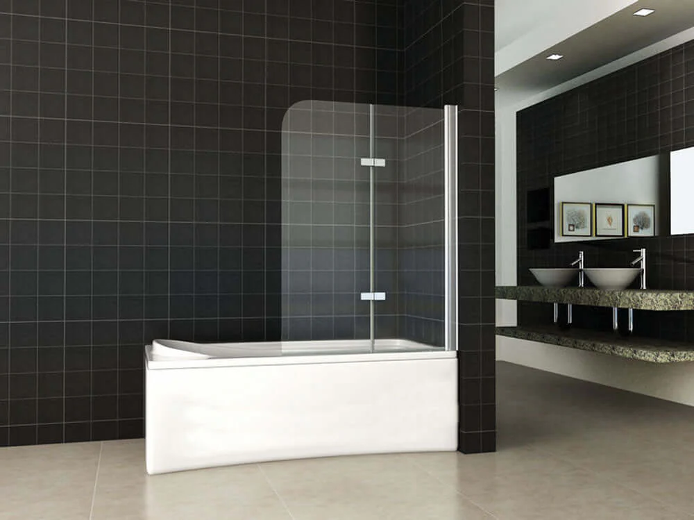 Wiesbaden Opvouwbare Badwand 100×140 cm 6mm Nano Coating