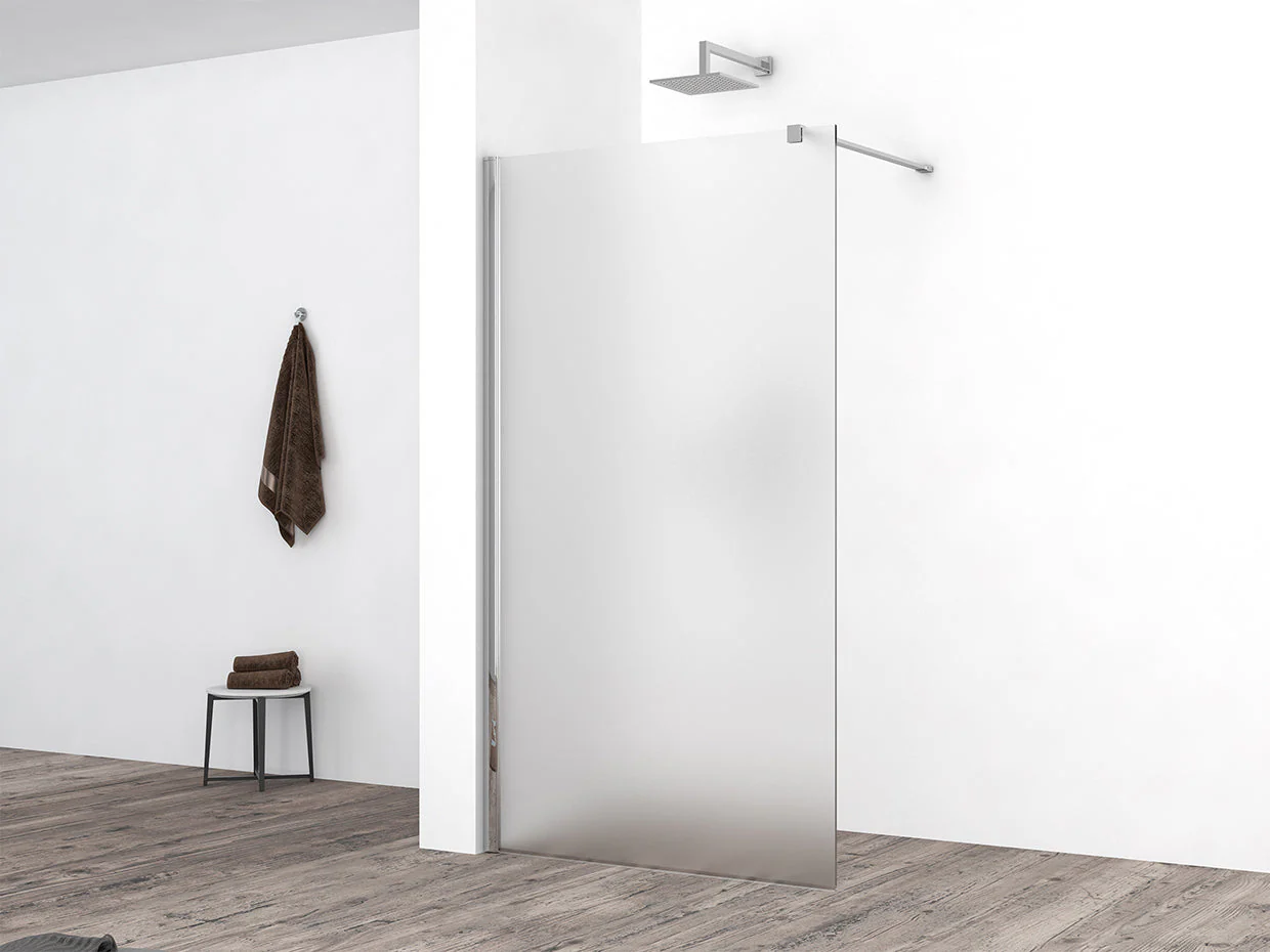 Comfort inloopdouche 1000 x 2000 x 10 mm nano melkglas/chroom
