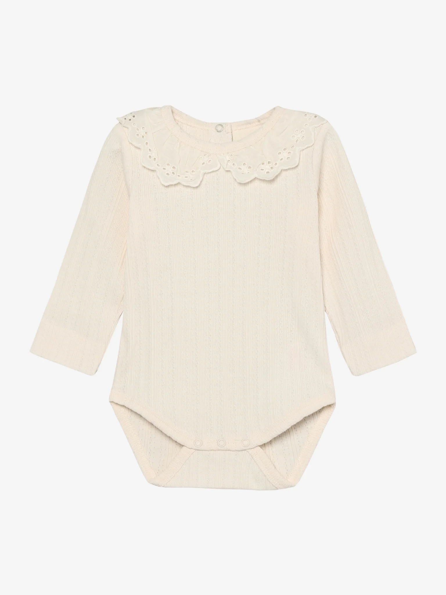 Pointelle romper met kraagje – Katoen – Body LS Pointelle – En Fant