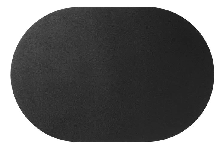 ASA Leather Optic Placemat Ovaal 33×49,5 cm – Zwart