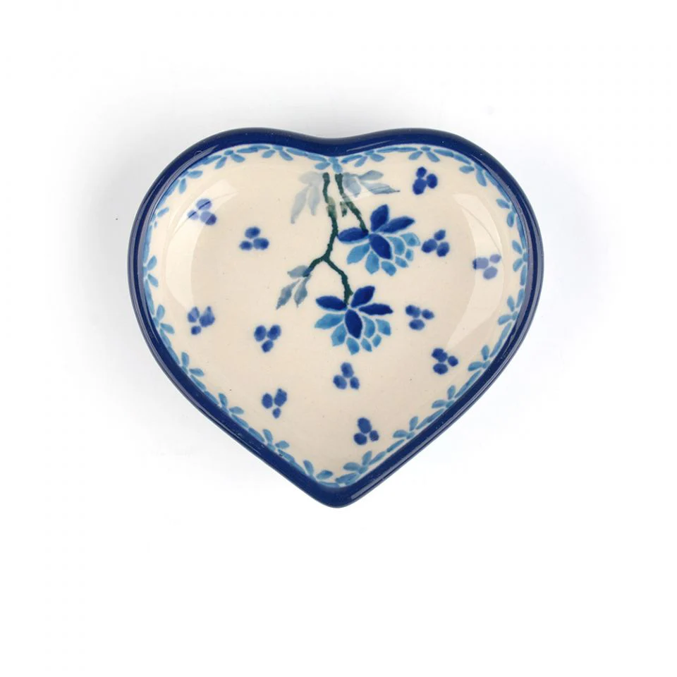 Daydream Teabag Dish Heartshape – Wit met Korenbloemmotief