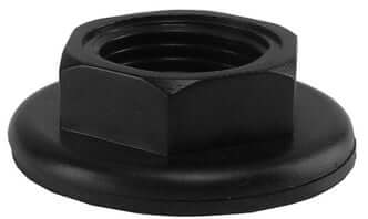 Bevestigingsmoer met pakkingsring 1/2″ zwart