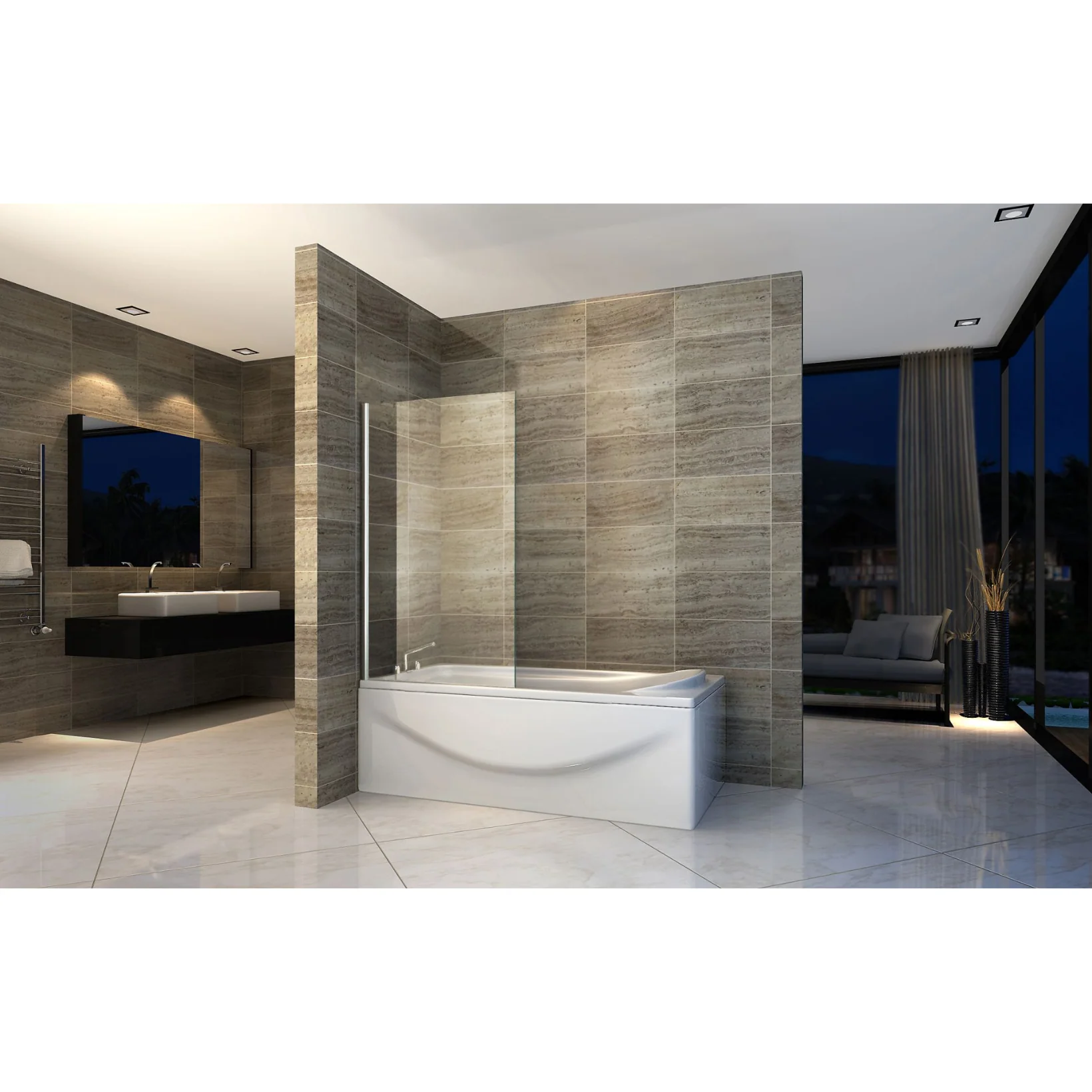 ALONI Badwand – 70×140 cm – Omkeerbaar met Nano Coating