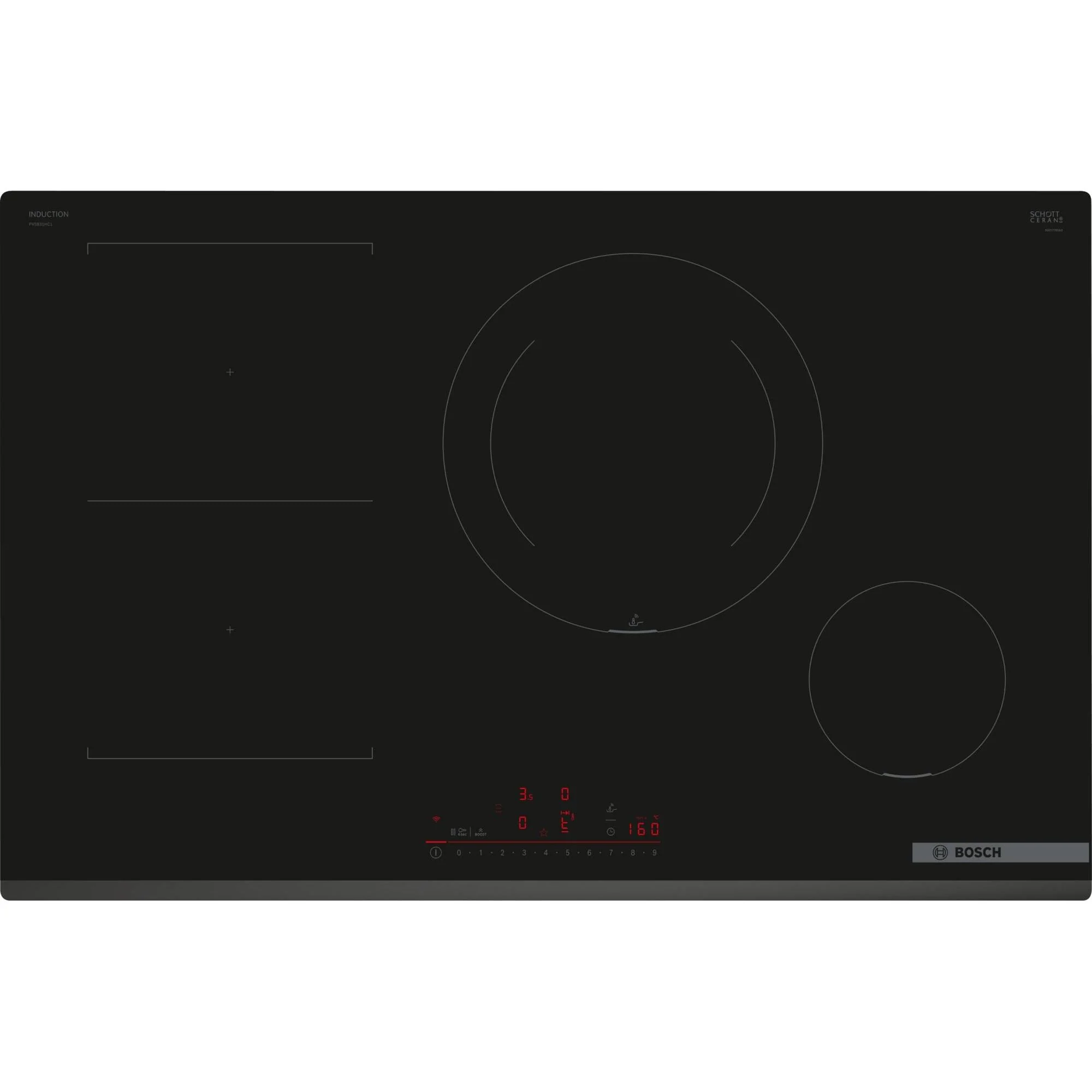 Bosch PVS831HC1E – Serie 6 – Inductiekookplaat – 80 cm – Opbouw zonder kader