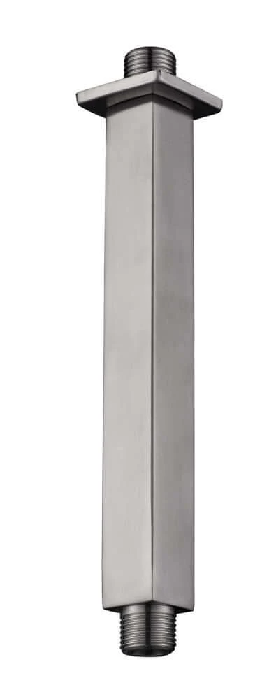 304 douchearm met plafondbevestiging vierkant 20 cm geborsteld RVS