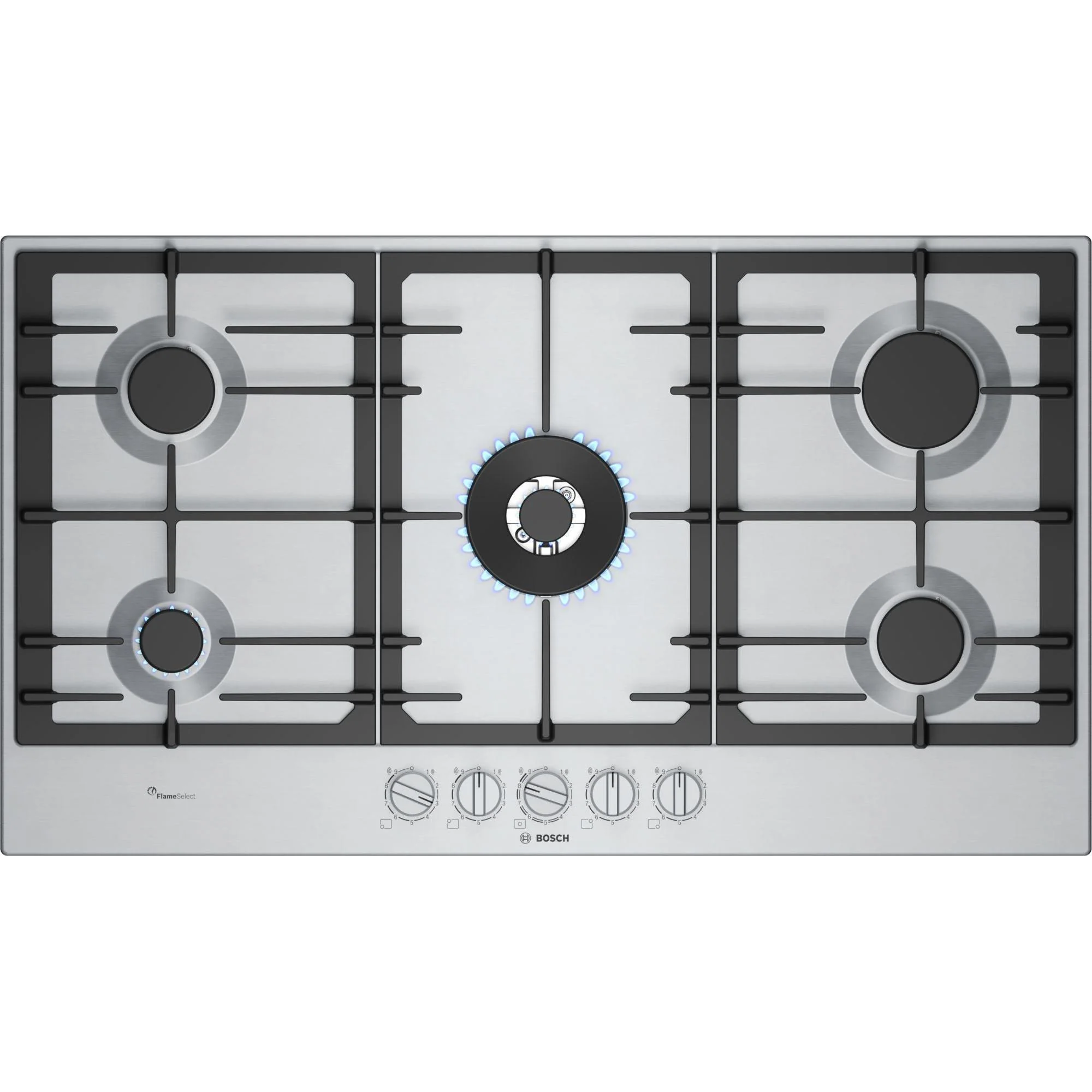 Bosch PCR9A5I90 – Serie 6 – Gaskookplaat – 90 cm – Inox
