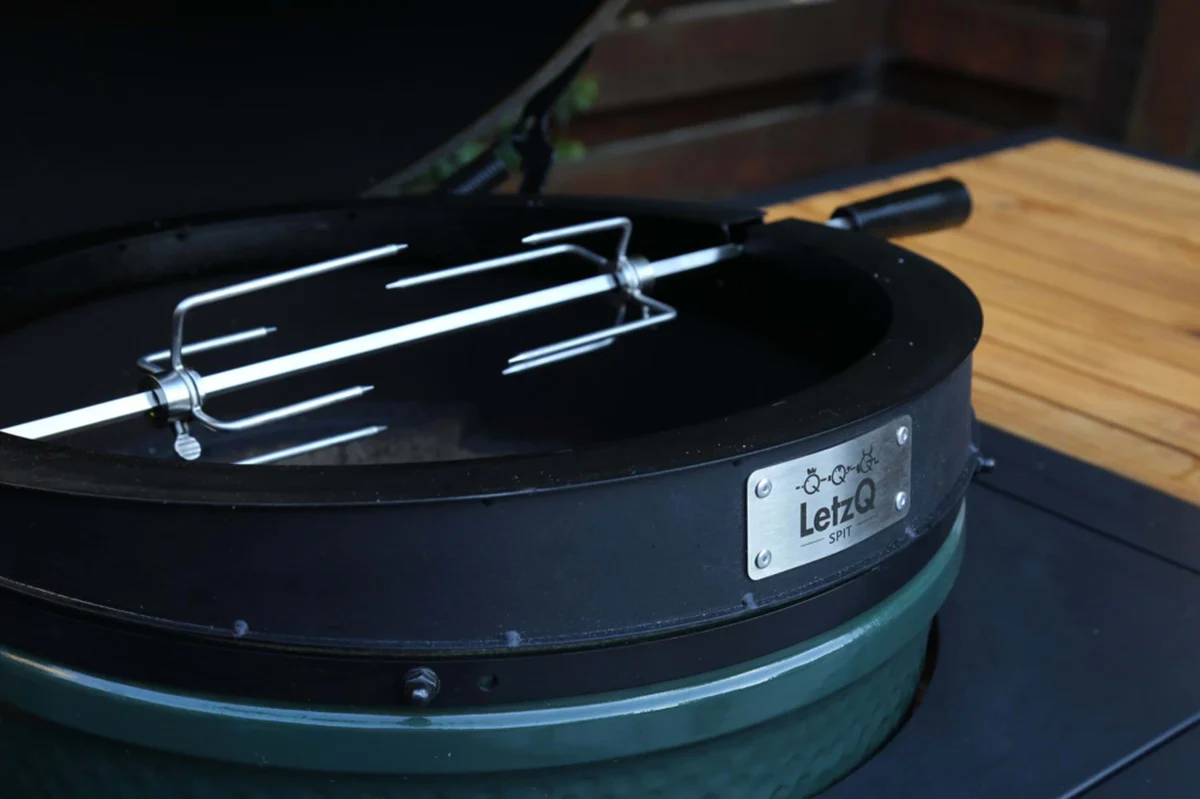 LetzQ Rotisserie Spit 13″ (33 cm) voor BGE MiniMax & Small
