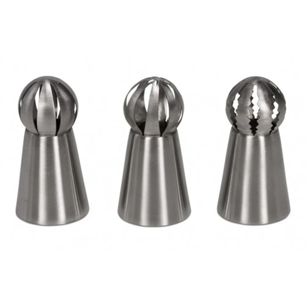 Patisse Russisch Spuitmondjes – set van 3 RVS