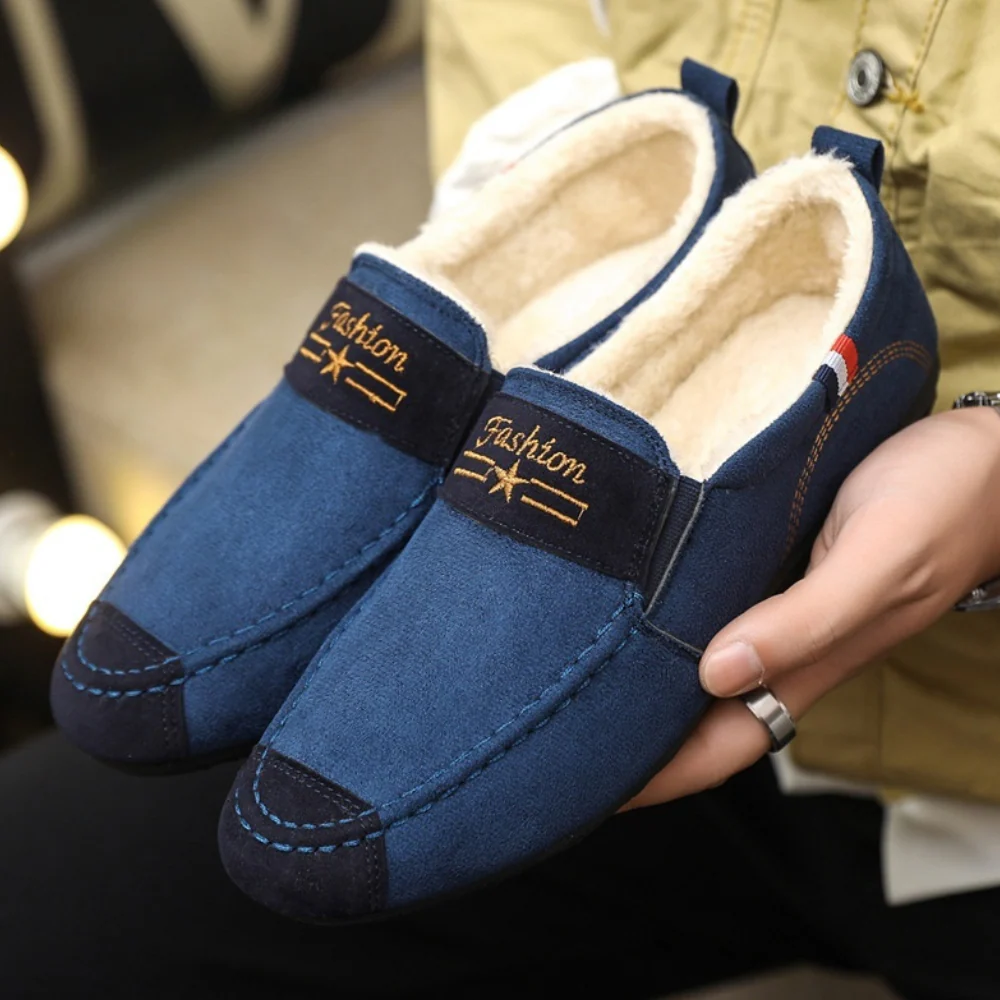 Canvas loafers met fleecevoering voor heren