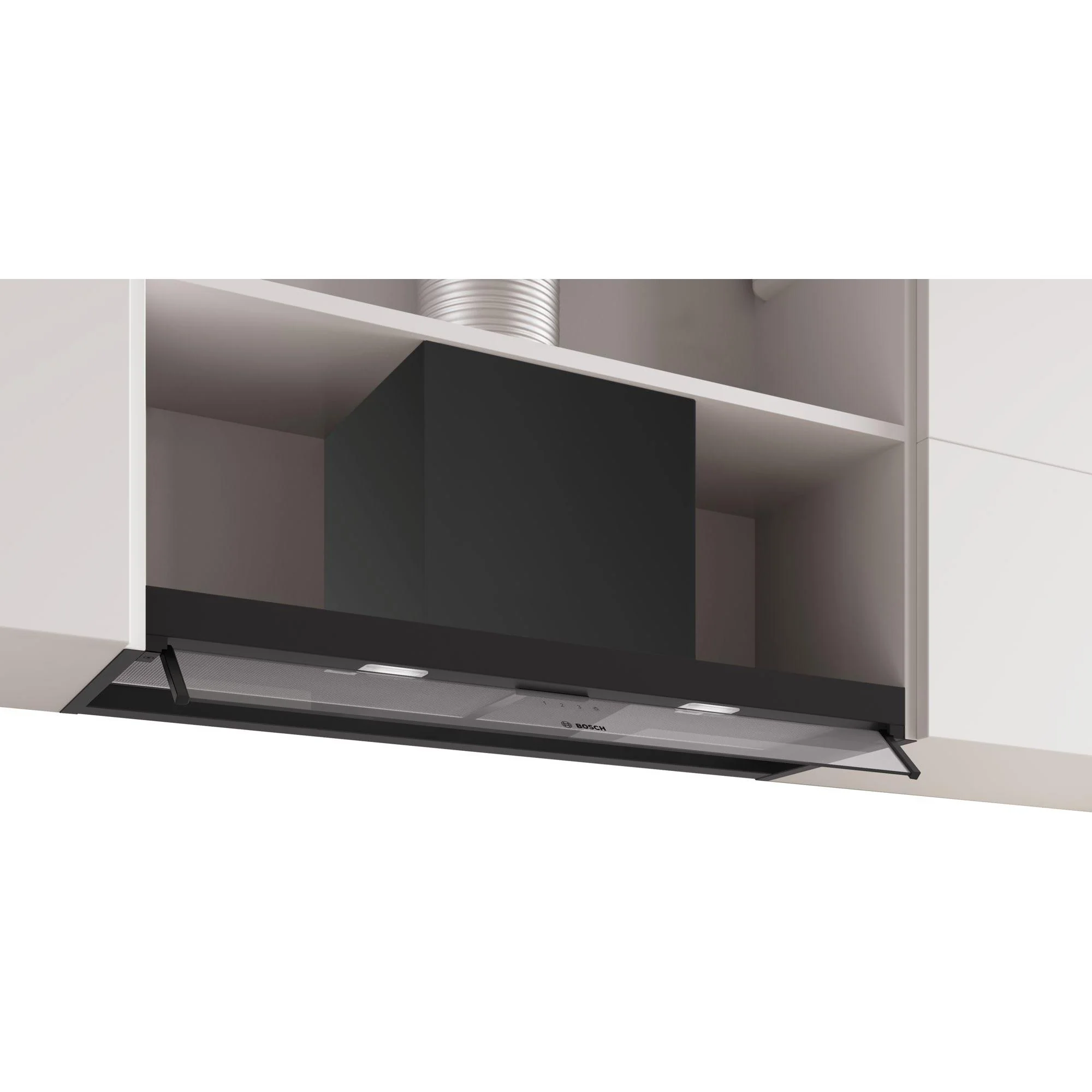 Bosch DBB95CC60 – Serie 4 – Geïntegreerde design dampkap – 90 cm – helder glas – Matzwart