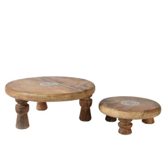 Decoris Bord Mangohout Ø25×8 cm Naturel