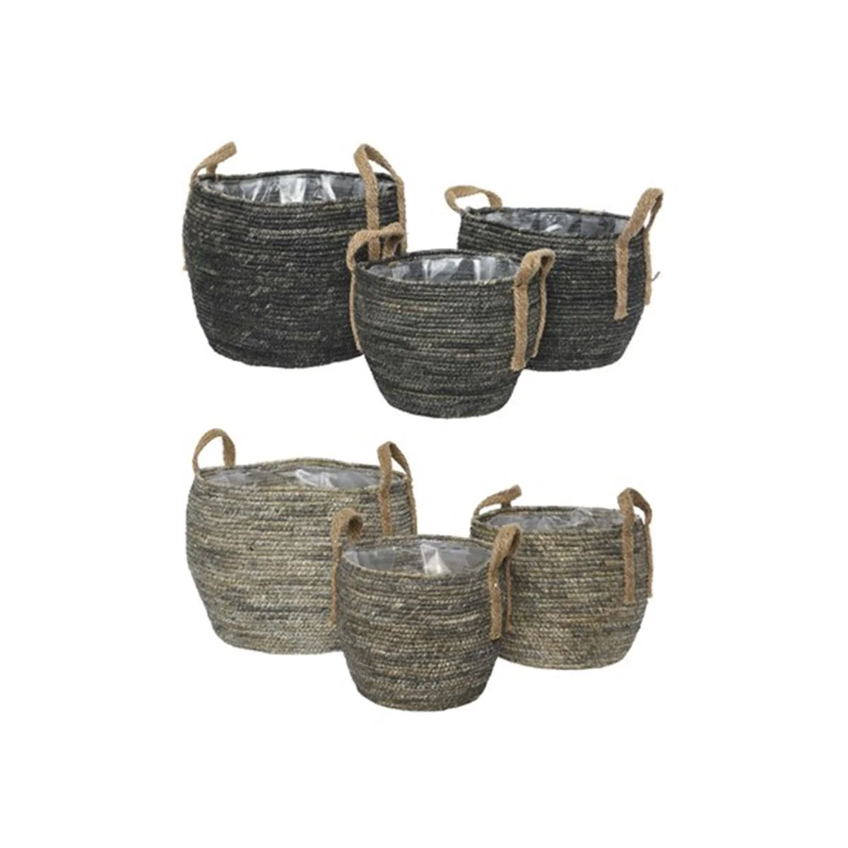 Mand Maisblad met Handvat Ø33 x 26 cm – Lichtgrijs of Donkergrijs