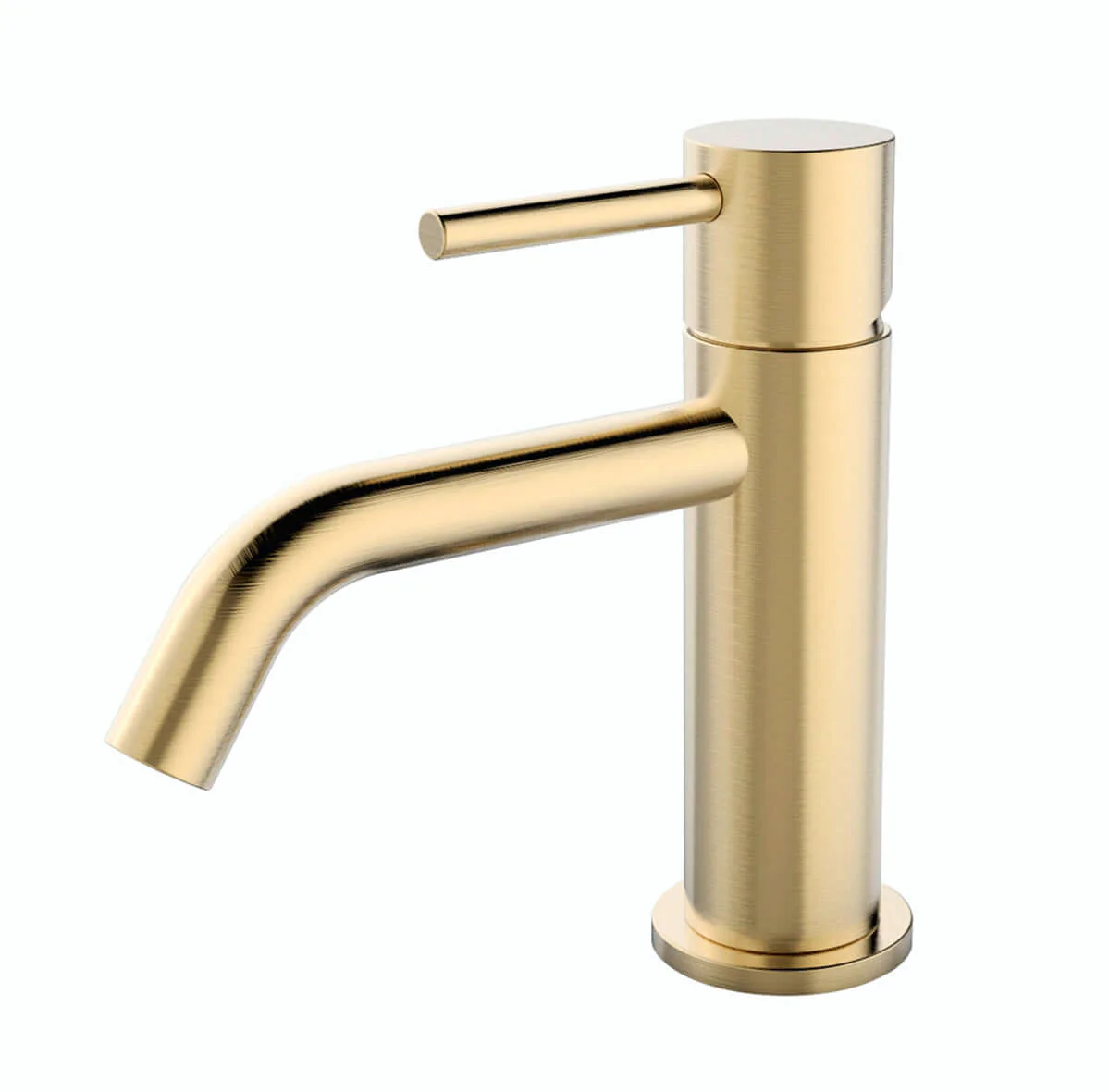 Style Uitloop 6,5 cm 1-hendel opbouw wastafelmengkraan Wiesbaden geborsteld messing goud