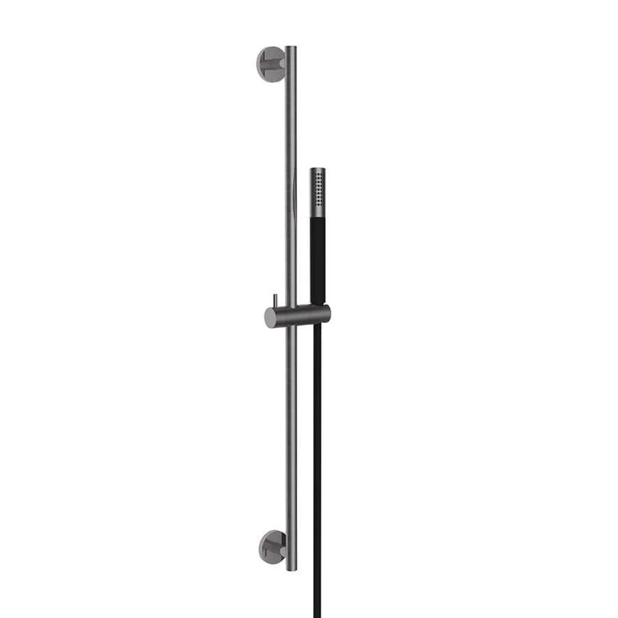 Wiesbaden Remi glijstangset met stang handdouche 1 standaard 150 cm brons/matzwart