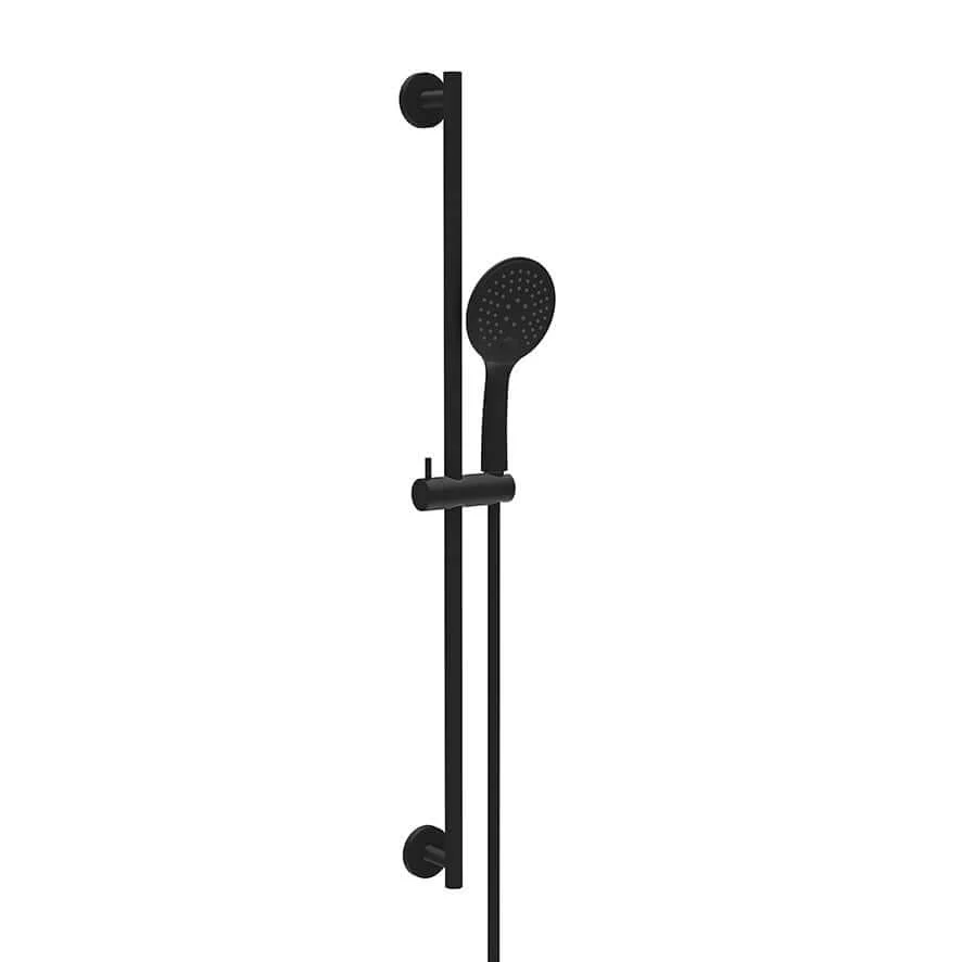 Wiesbaden Remi Schuifstangset met handdouche 3 standen 150 cm mat zwart