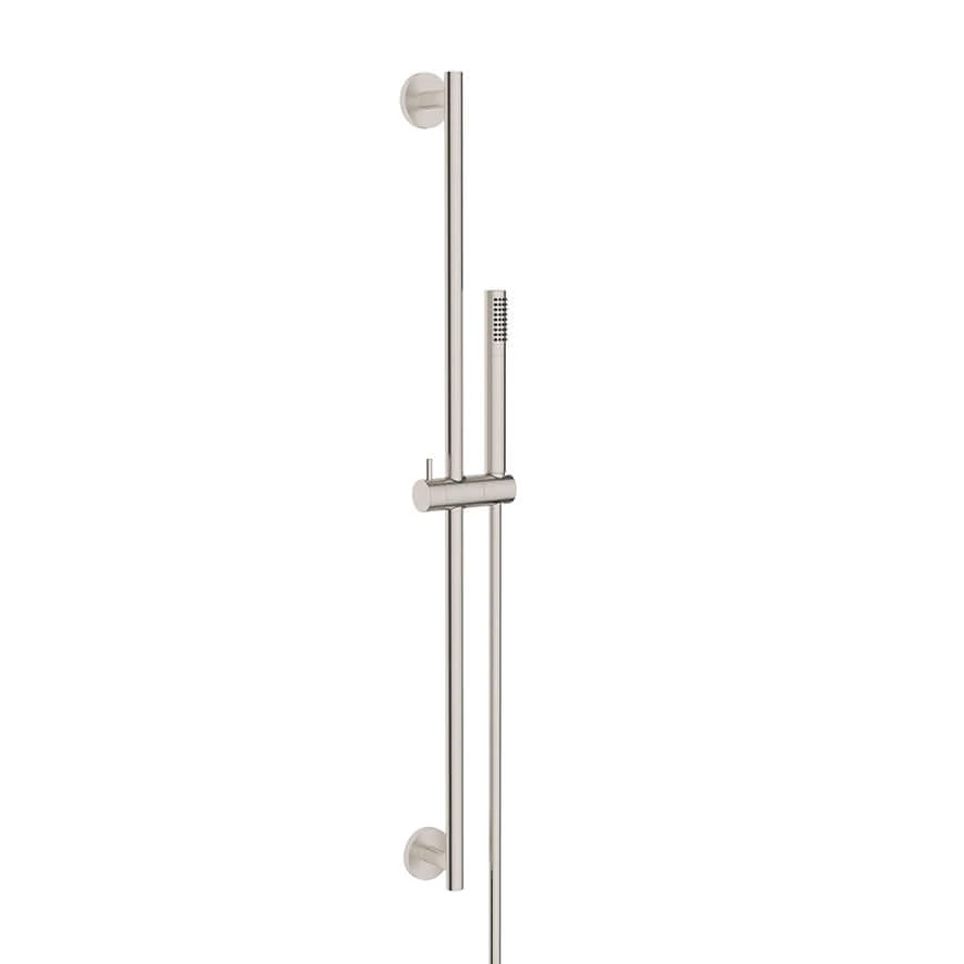 Wiesbaden Remi Schuifstangset met stang Handdouche 1 standaard 150 cm geborsteld staal