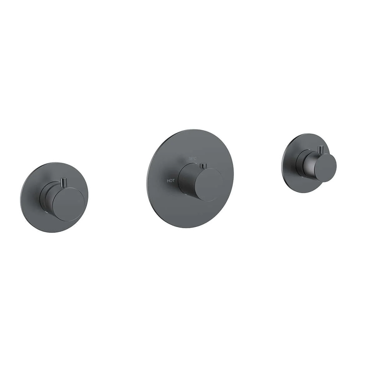 Dreams Inbouw Douchekraan Wiesbaden met 2 Stopkranen Gunmetal