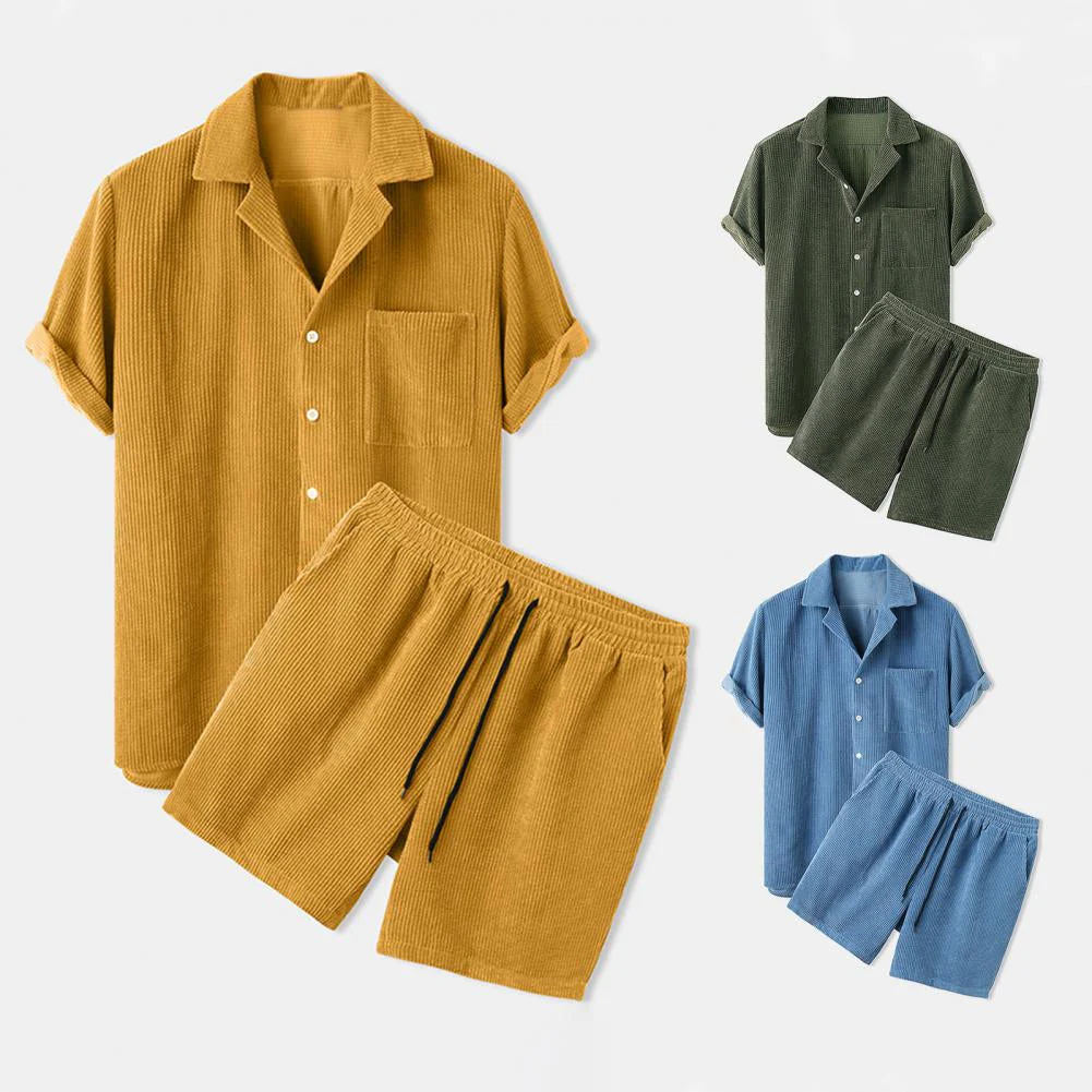BreezeSet – Heren Corduroy tweedelige outfit