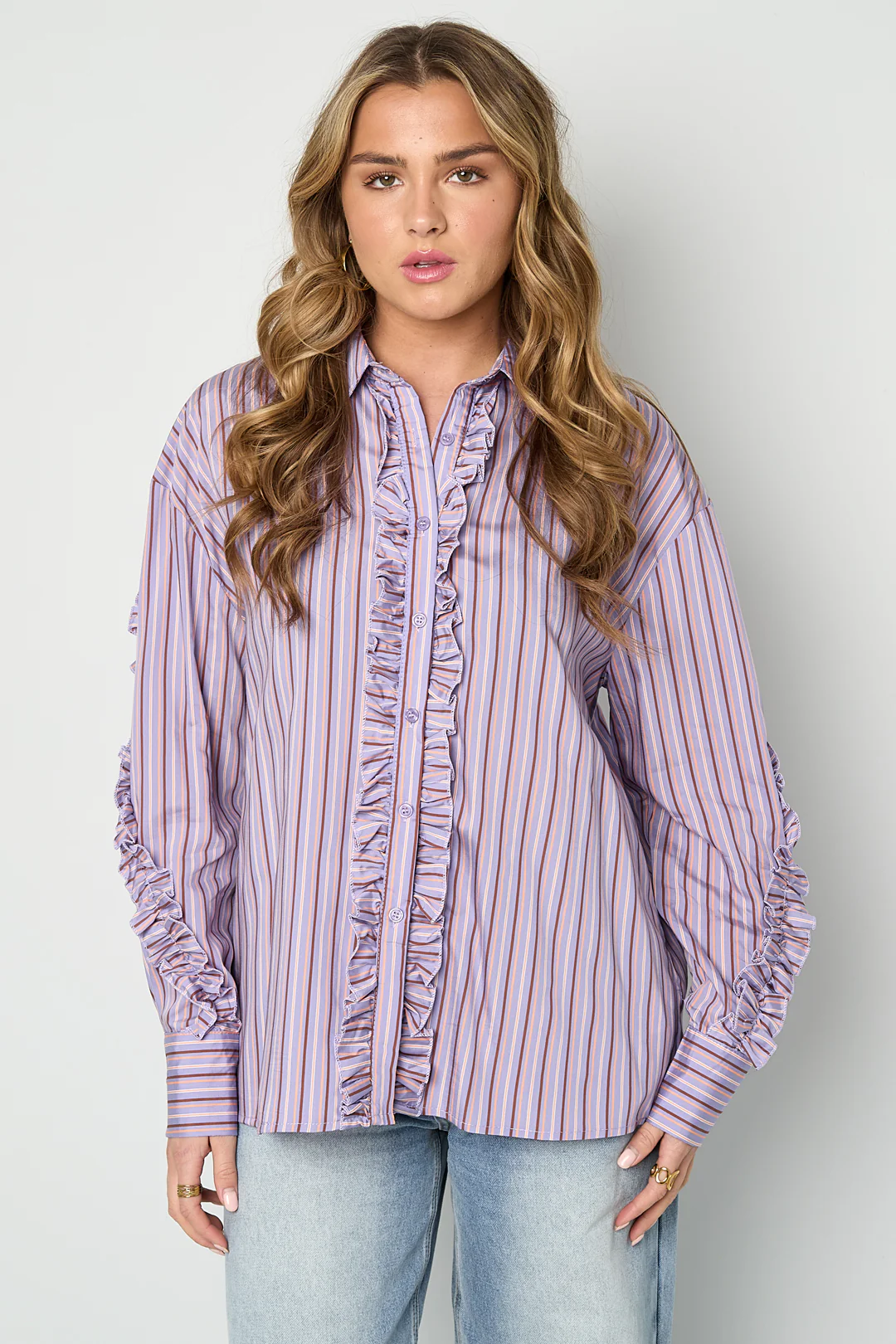Blouse met ruches