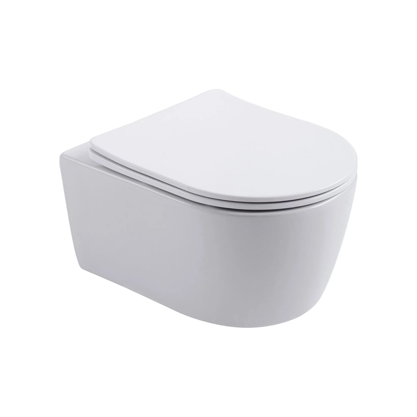 Aloni Pro hangtoilet / ophang WC – randloos – met zitting – compact 49 cm