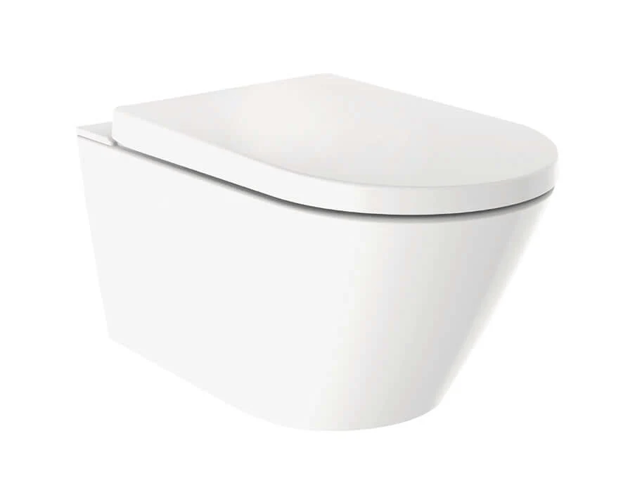 Vesta-Comfort Douche-WC Wiesbaden Randloos wandtoilet in wit