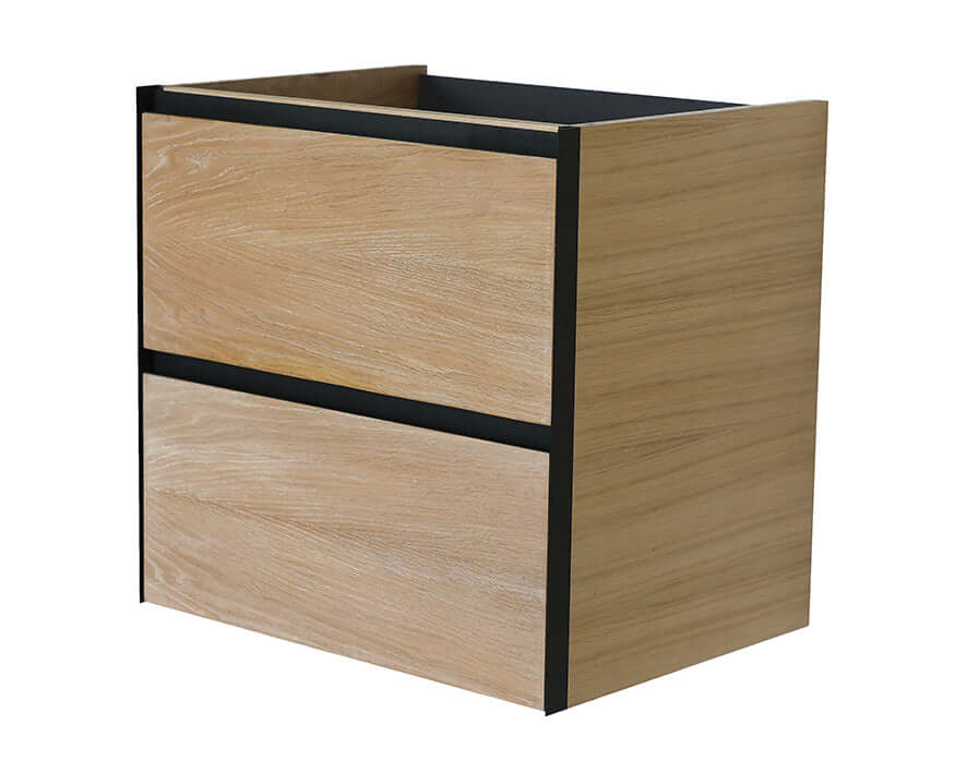 Lotus Onderkast Wiesbaden met 2 Laden 60×45,2 cm Naturel Eiken/Mat Zwart