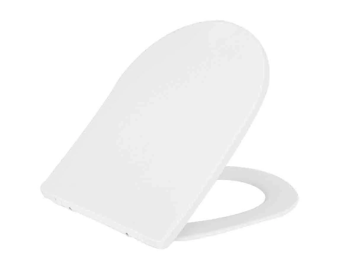 Vesta Shade Slanke Toiletbril met Deksel Wiesbaden met Soft Close in Mat Wit