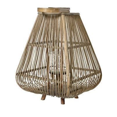 BambooLuxe Lantaarn 33×48 cm Naturel/Grijs