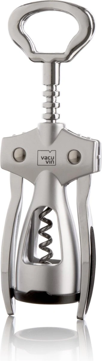 Vacu Vin Kurkentrekker Silver met rubberen grip