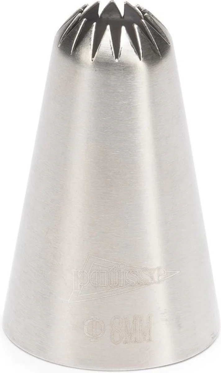 Patisse Spuitmondje RVS Rozet 6 mm – Voor Taartdecoratie