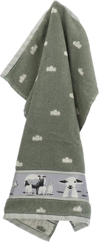 Bunzlau Castle Keukendoek Sheep – Dark Green 60×53 cm