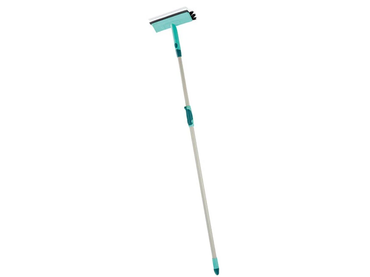 Leifhet raamwisser + borstel 28cm + telescoopsteel click systeem 110-190 cm