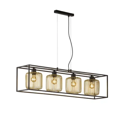 Industrieel hanglamp 4 streepjes ballen