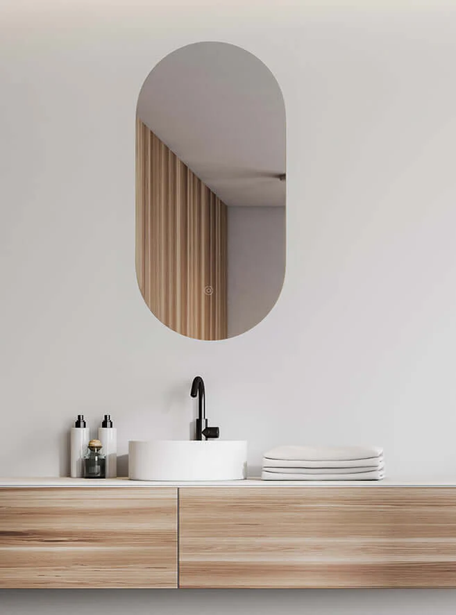 Wiesbaden Lumia Ovale Spiegel 50×100 cm met LED en Verwarming