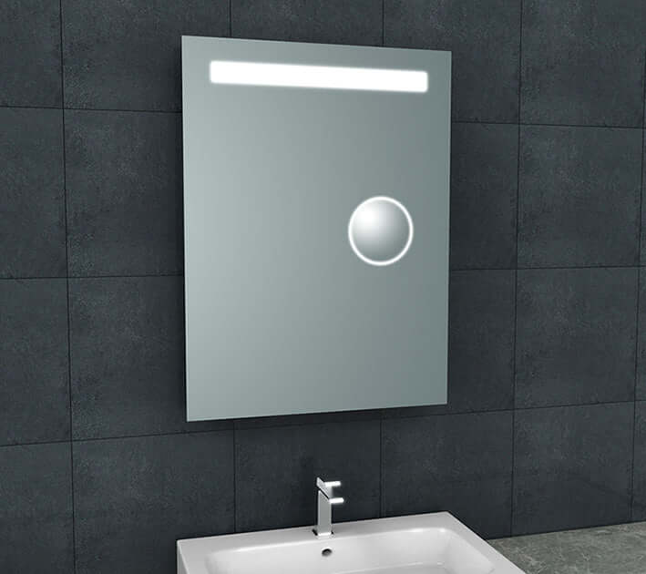 Tigris Spiegel Wiesbaden met LED-verlichting en scheerspiegel, 60X80Cm