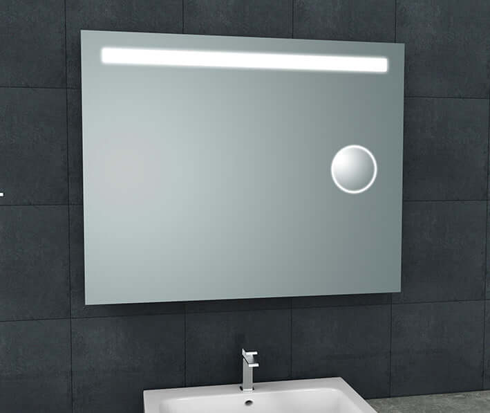 Tigris Spiegel Wiesbaden met LED Verlichting en Scheerspiegel 100×80 cm