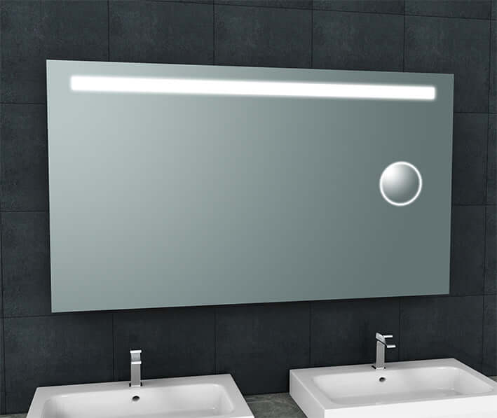 Tigris Spiegel Wiesbaden met LED Verlichting en Scheerspiegel 140×80 cm