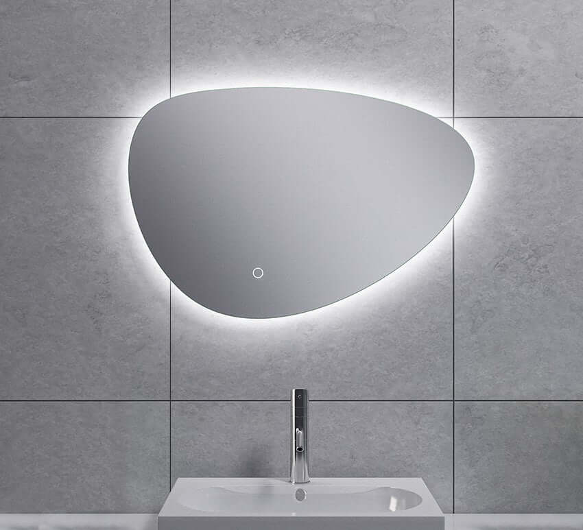 Wiesbaden Uovo Organische Spiegel 60 cm met LED-verlichting en Verwarming