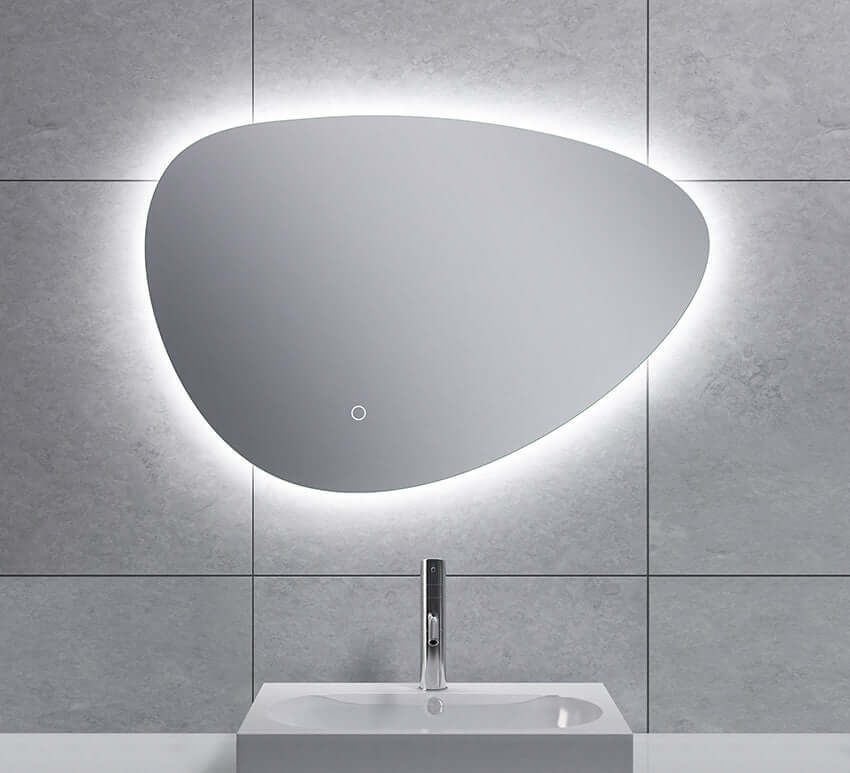 Wiesbaden Uovo Organische Spiegel 70 cm met LED en Verwarming
