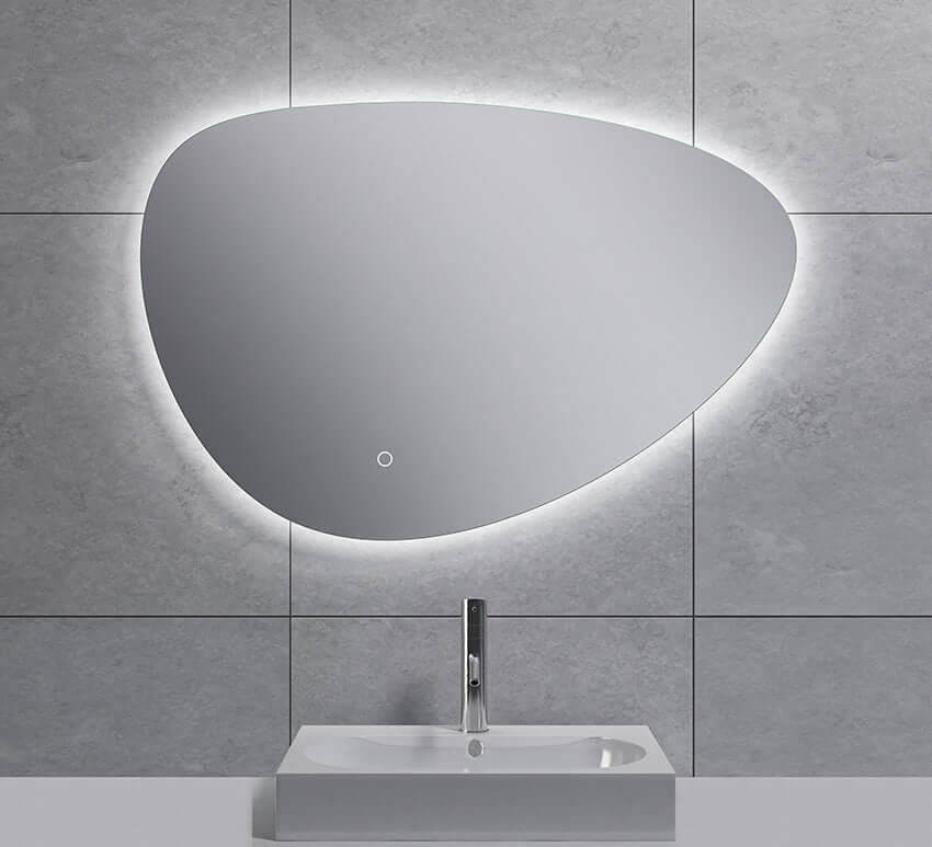 Wiesbaden Uovo Organische Spiegel 80 cm met LED en Verwarming