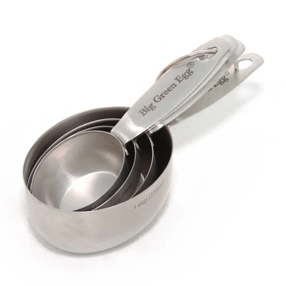 Big Green Egg Measuring Cups set van RVS met ring