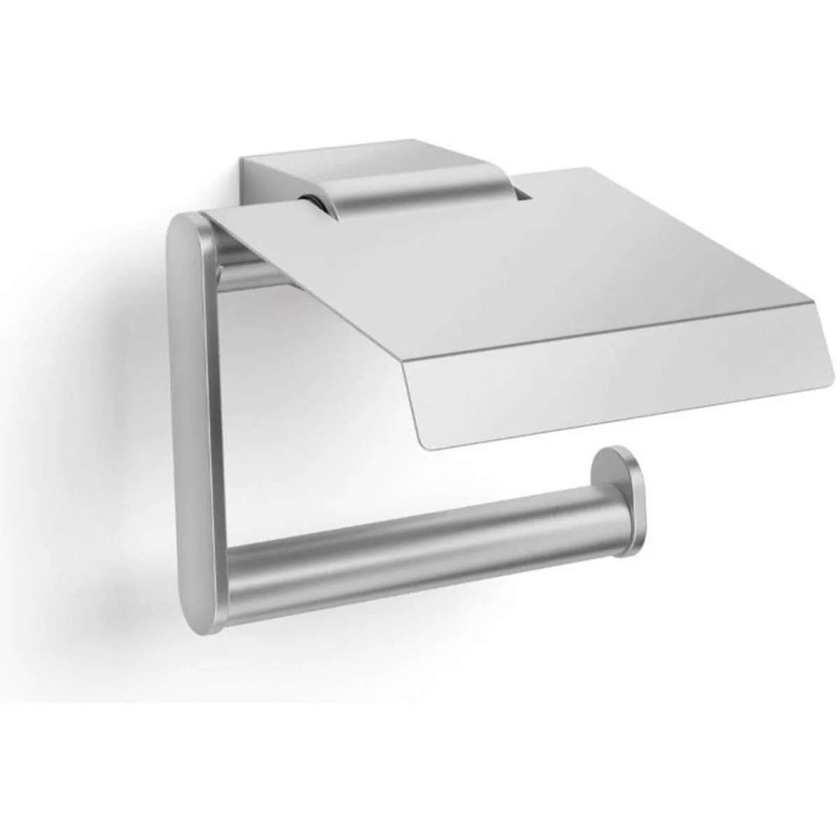 Zack Atore toiletrolhouder met klep – mat RVS