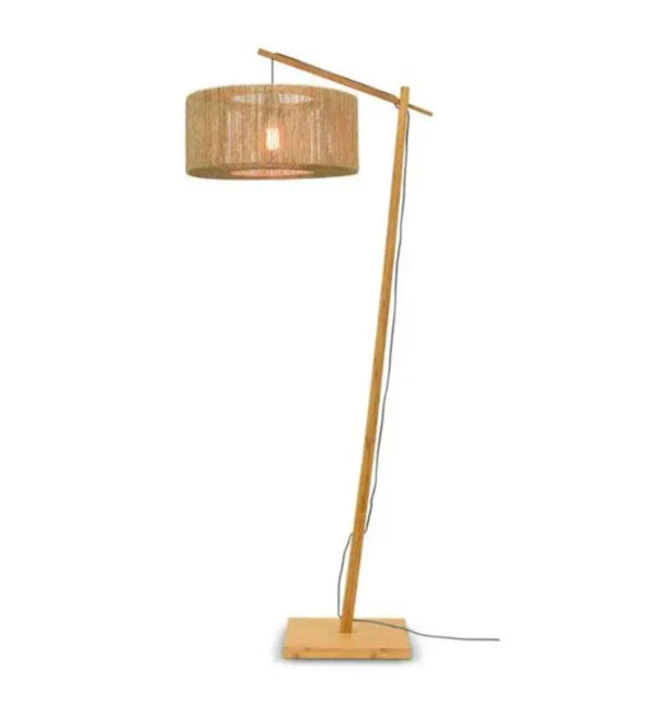 Vloerlamp Iguazu bamboe/jute naturel 176cm kap 50x22cm
