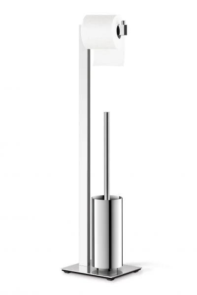 Zack Toiletbutler Linea chroom – 2-in-1 toiletrol en borstelhouder