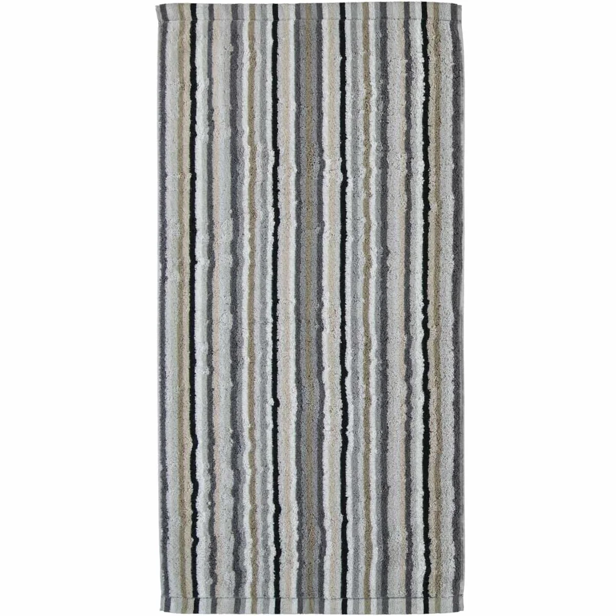 Cawö Life Style Streep handdoek 50×100 cm – kiezel